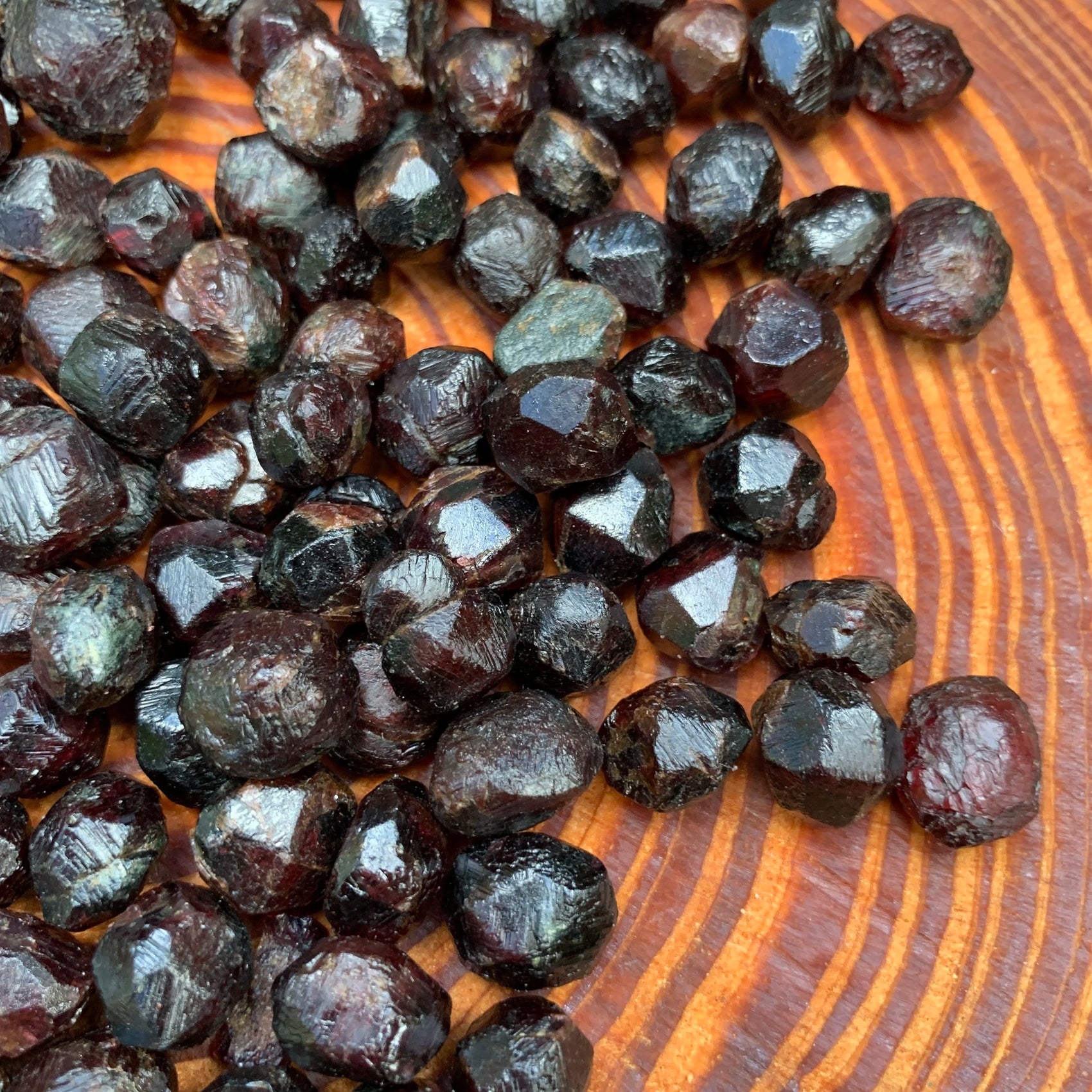 Full profile of Grade AA Garnet raw ready to ship from Beyond Bohemian