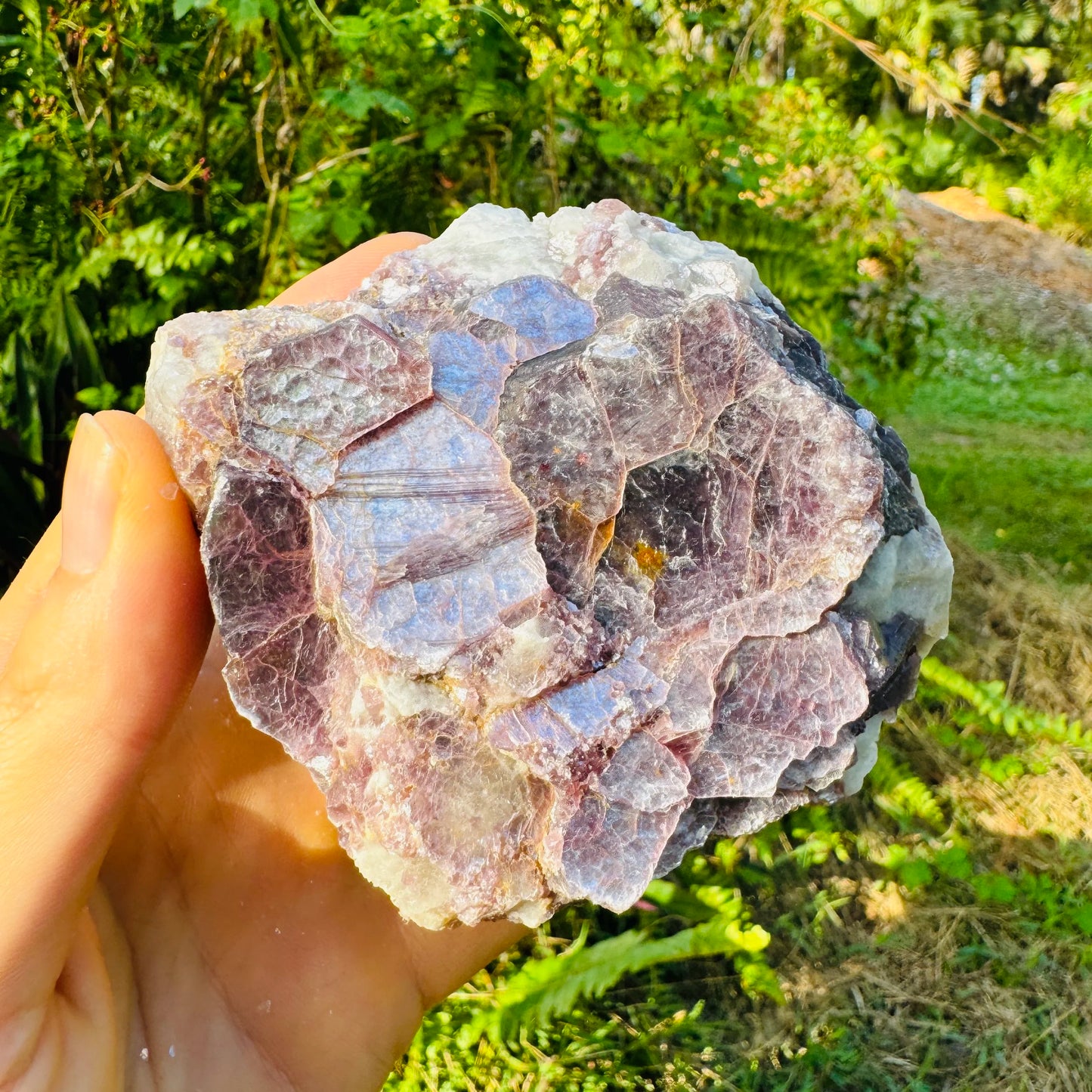 Reverse angle of Lepidolite specimen, from Minas Gerais, Brazil, showing natural texture.