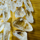 Reverse angle of Grade AA Lemurian Quartz raw point, hand-selected from Minas Gerais, Brazil.
