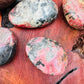 Full profile of Grade AA Rhodonite freeform ready to ship from Beyond Bohemian
