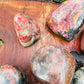 Full profile of Grade AA Rhodonite freeform ready to ship from Beyond Bohemian