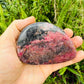 Full profile of Grade AA Rhodonite freeform ready to ship from Beyond Bohemian