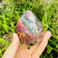 Full profile of Grade AA Rhodonite freeform ready to ship from Beyond Bohemian