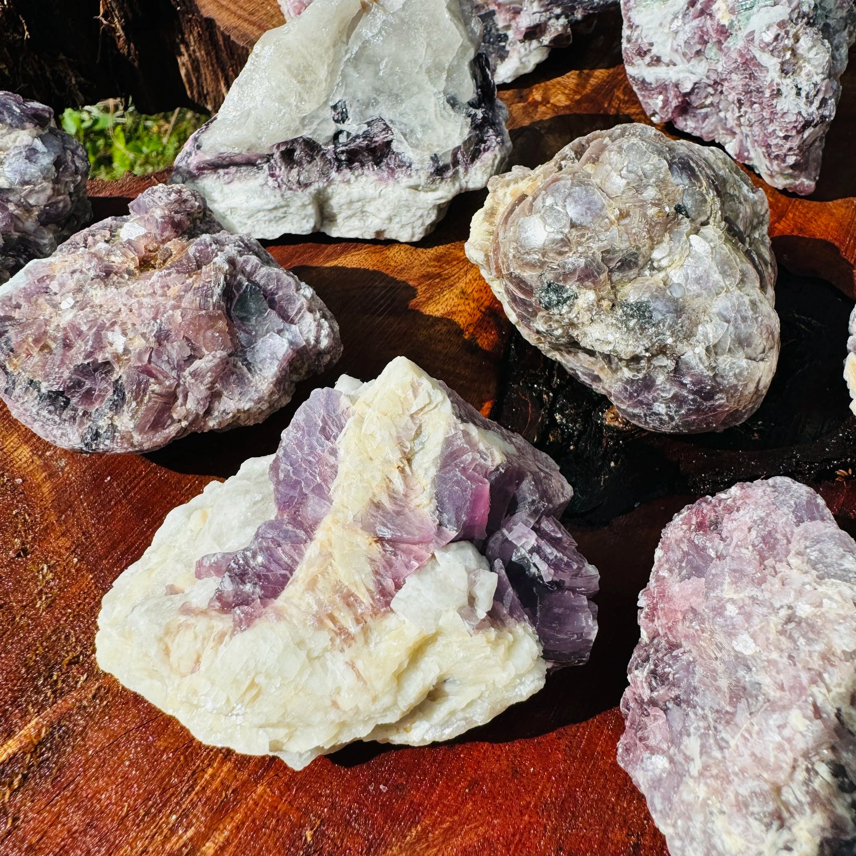Close-up of Lepidolite specimen, from Minas Gerais, Brazil, showing subtle veining.