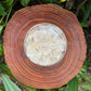 Looking down on Clear Quartz raw point, traditionally used for Cleansing, Madagascar-sourced.