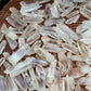 Composed shot of Clear Quartz raw crystal, shown for shape and scale.