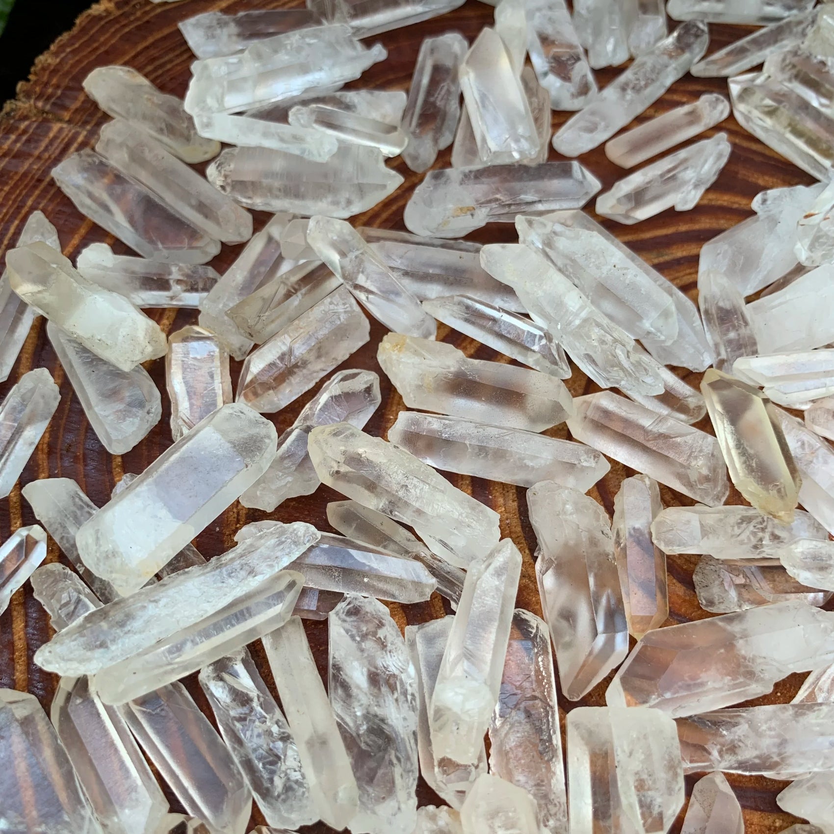 Base detail of Grade A Clear Quartz point