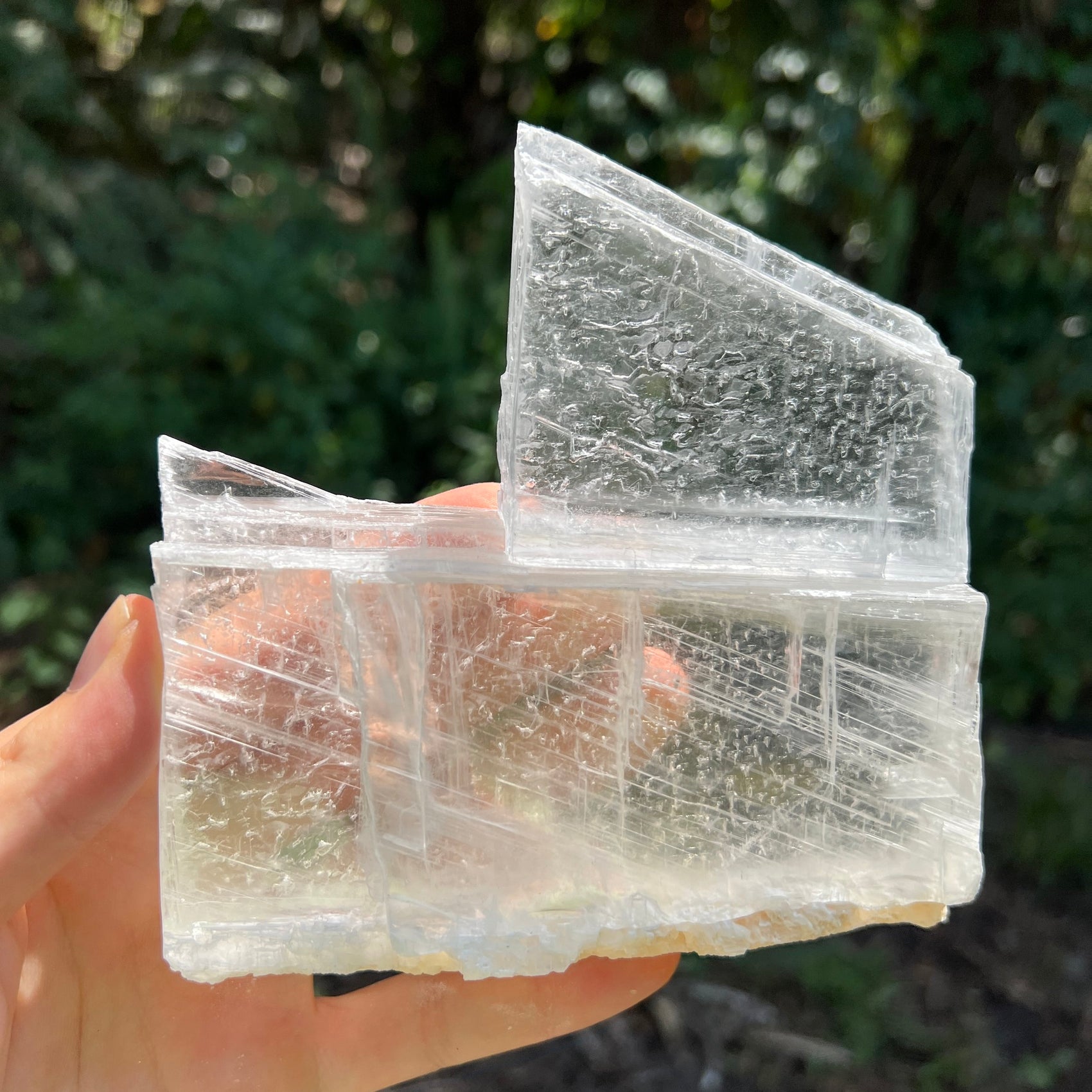 Full profile of Grade AAA Selenite slab ready to ship from Beyond Bohemian