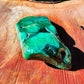 Back view of Grade AA Malachite specimen showing natural surface