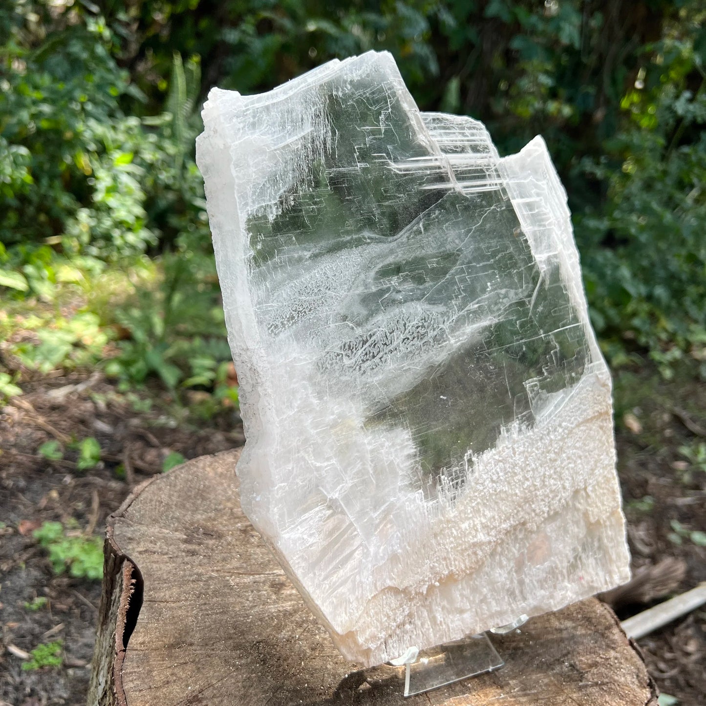 Natural surface of Selenite specimen, from New Mexico, USA, drawn on for Cleansing.
