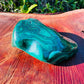 Detail shot of Grade AA Malachite specimen under natural light