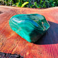 Back view of Grade AA Malachite specimen showing natural surface