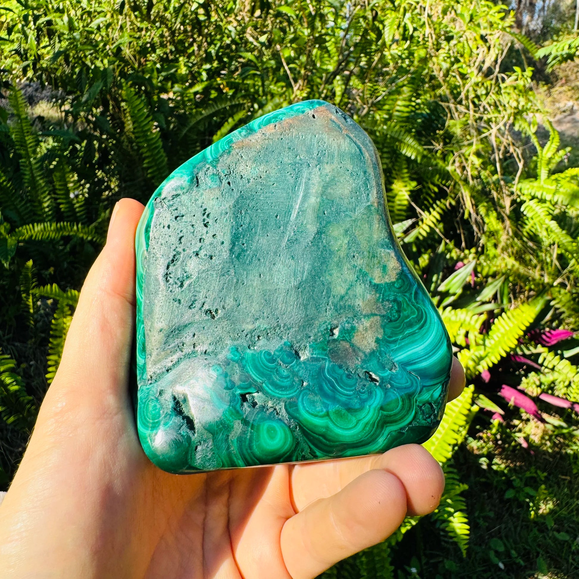 Detail capture of Grade AA Malachite specimen, from Haut-Katanga, Democratic Republic of the Congo.