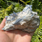 Back view of Grade AA Blue Kyanite cluster showing natural surface