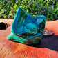 Back view of Grade AA Malachite specimen showing natural surface