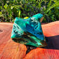 Reverse side of Malachite specimen, sourced from Democratic Republic of the Congo.