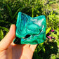 Color detail of Malachite specimen, Democratic Republic of the Congo-sourced, showing natural color depth.