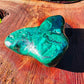 Back view of Grade AA Malachite specimen showing natural surface