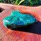 Palm-scale view of one Malachite specimen for scale, sourced from Haut-Katanga, Democratic Republic of the Congo.