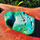 Detail shot of Grade AA Malachite specimen under natural light