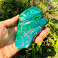 Macro view of Malachite specimen, Democratic Republic of the Congo-sourced, showing characteristic color.