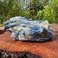 Detail shot of Grade AA Blue Kyanite cluster under natural light