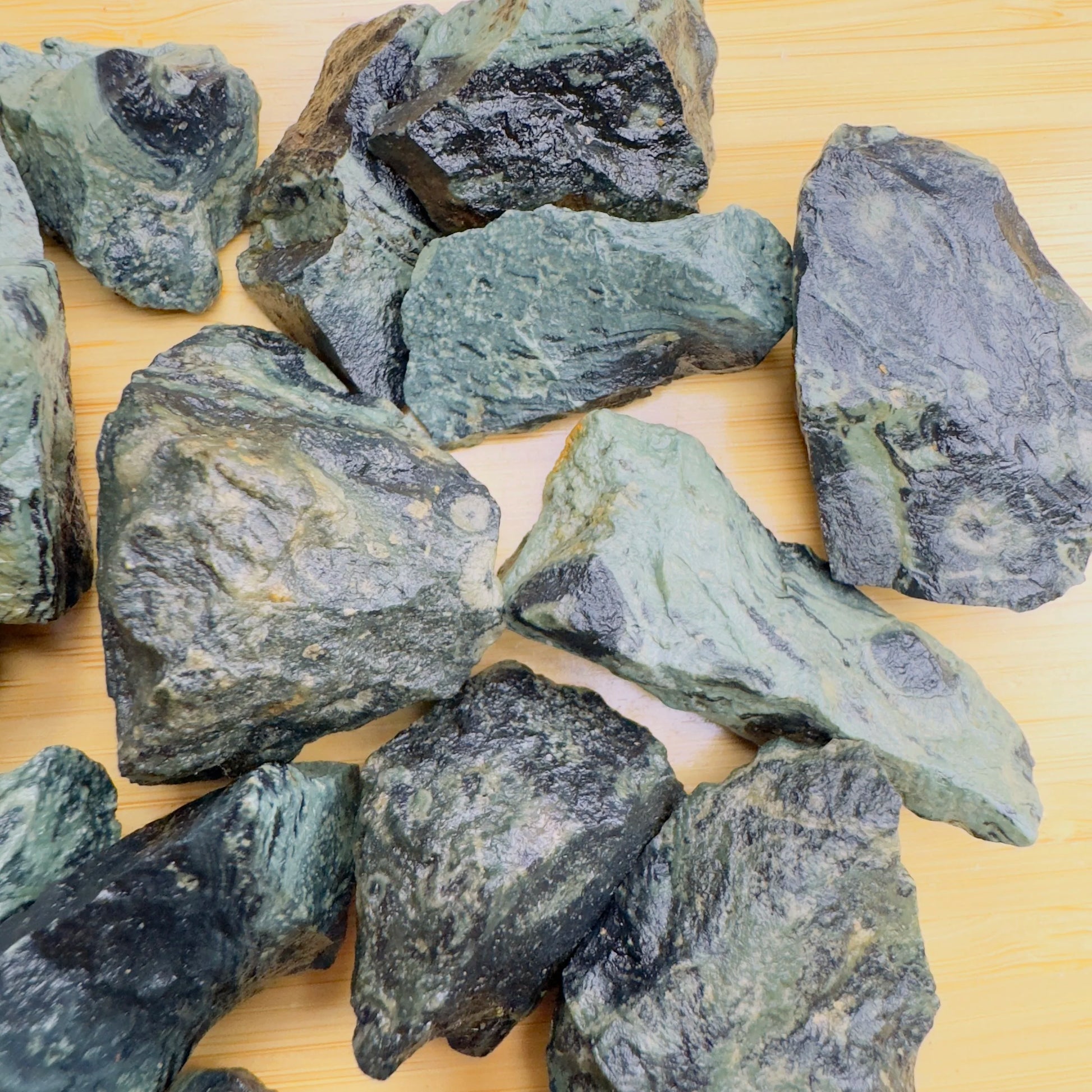 Handheld Kambaba Jasper raw stone from Madagascar for meditation, Emotional Healing and Stress Relief