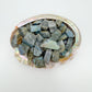 Near view of Labradorite raw stone, carried for Intuition, showing characteristic color.