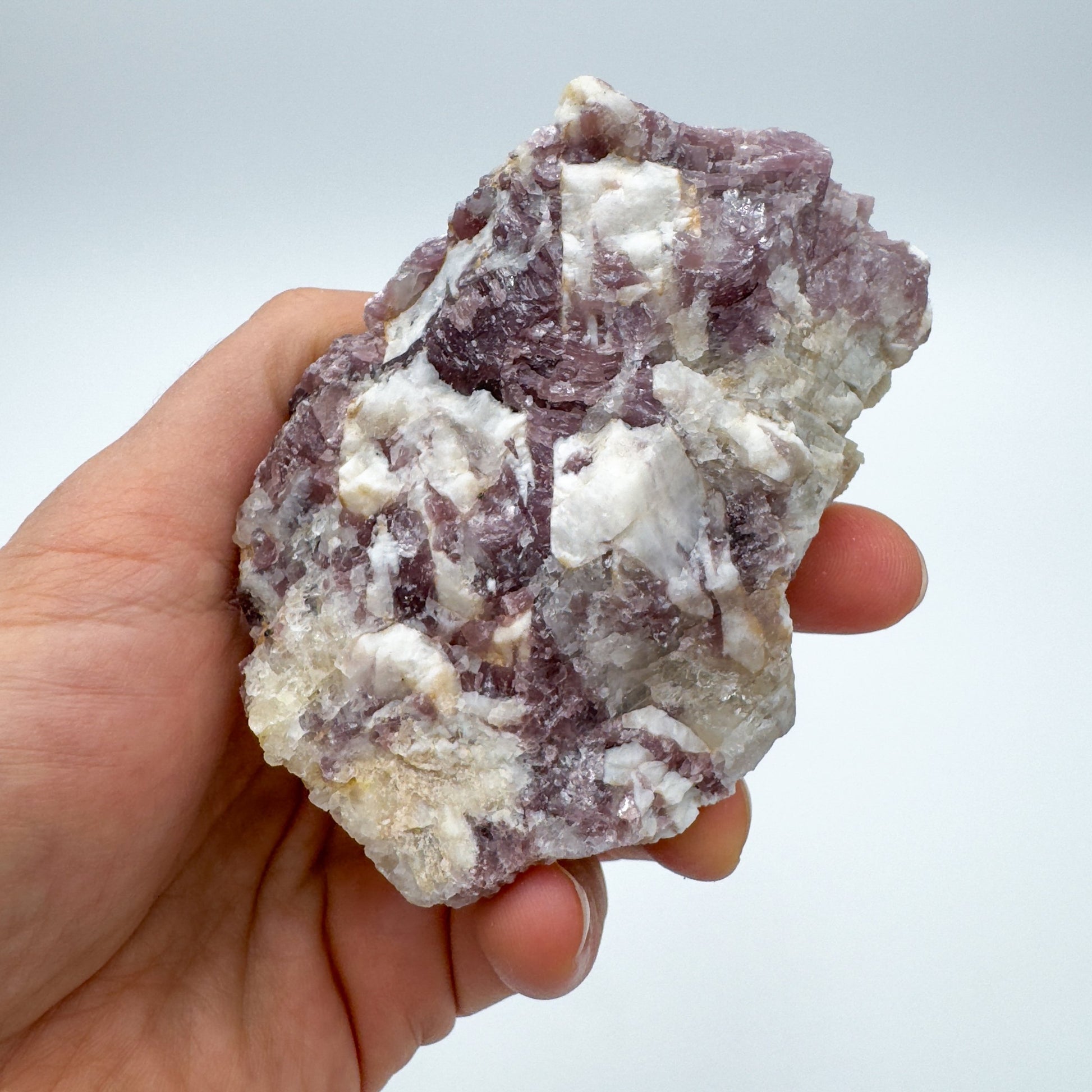 Full profile of Grade AA Lepidolite cluster ready to ship from Beyond Bohemian