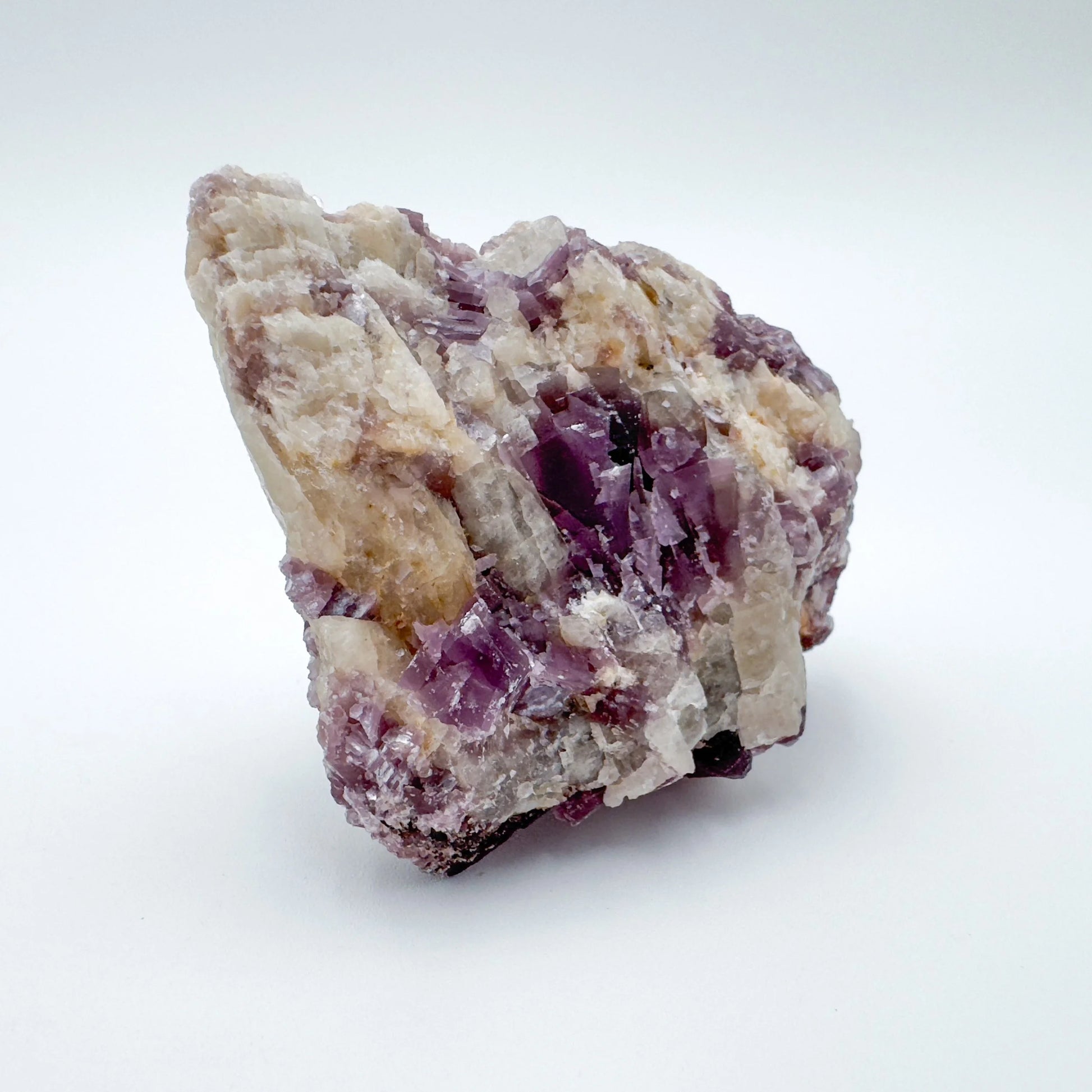 Looking down on Lepidolite specimen, traditionally used for Stress Relief.