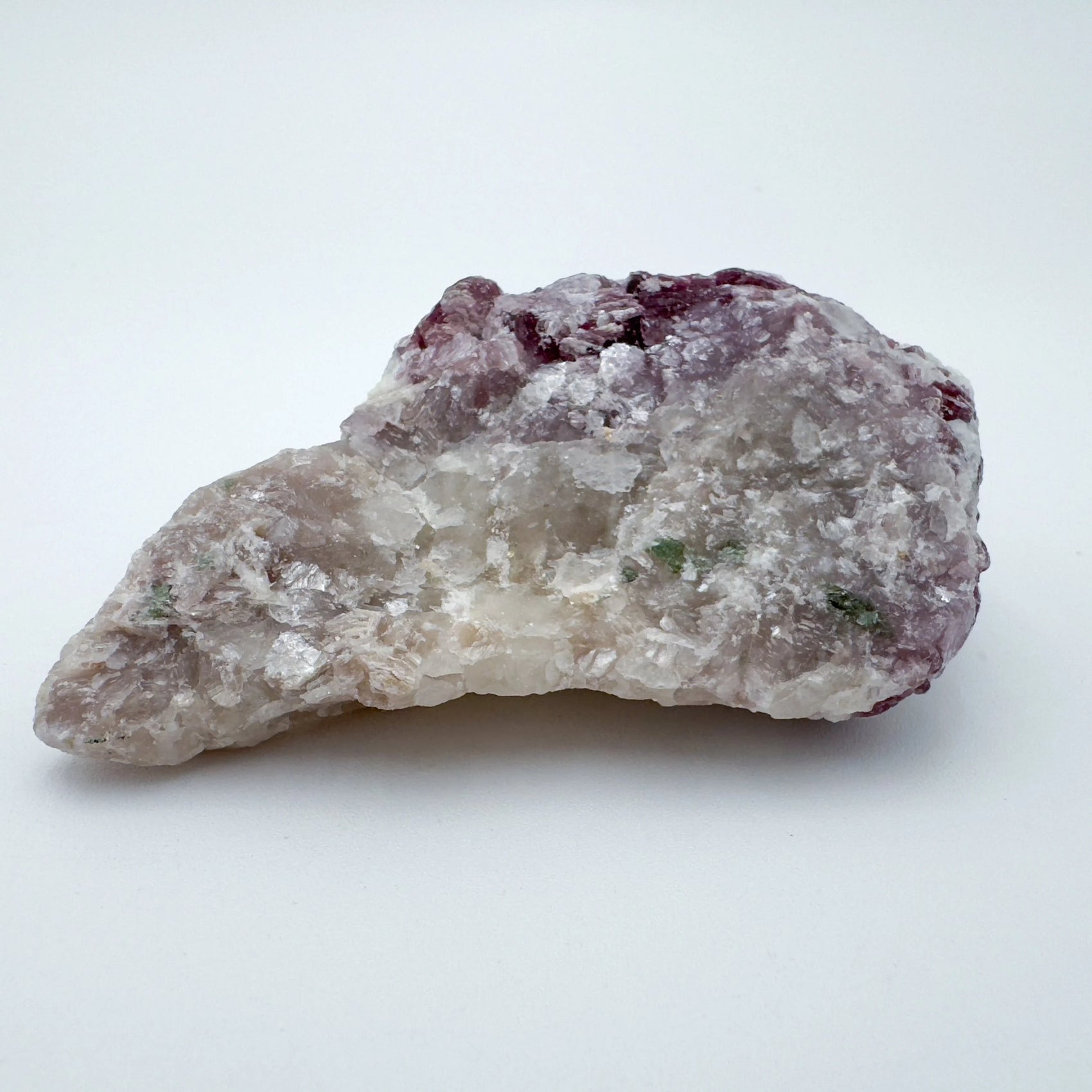 Plan view of Lepidolite specimen, kept close for Stress Relief, showing natural banding.