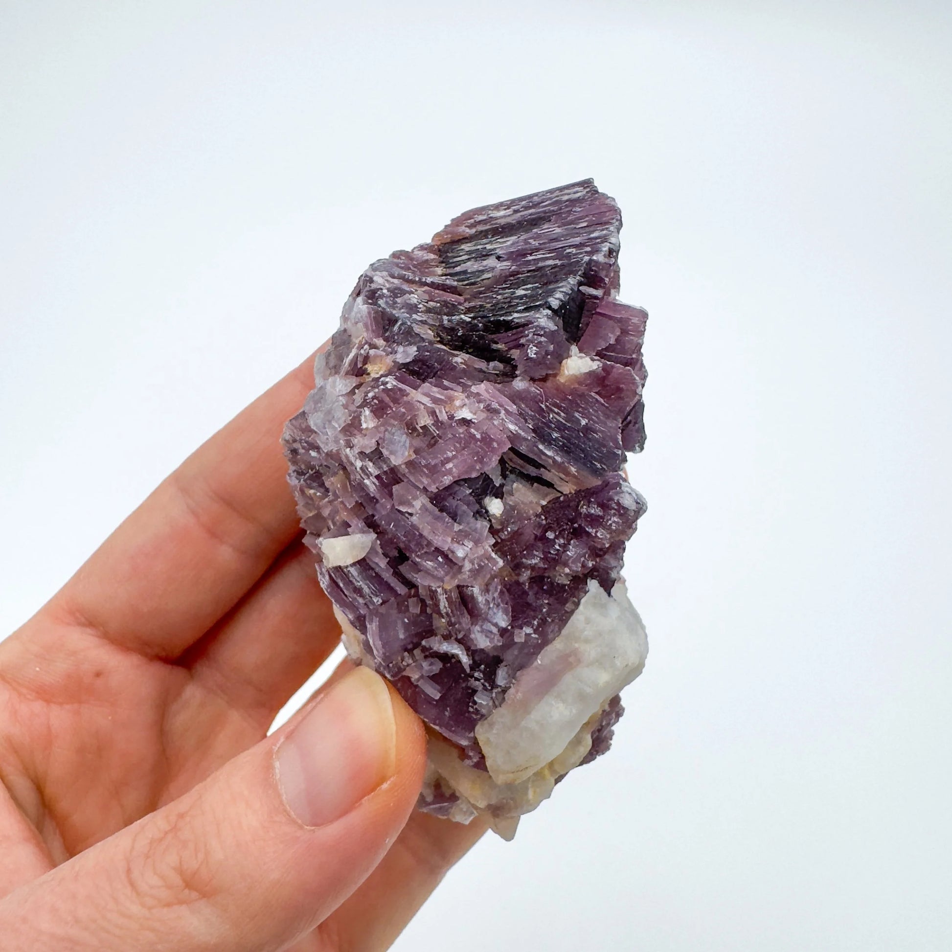 Full profile of Grade AA Lepidolite cluster ready to ship from Beyond Bohemian