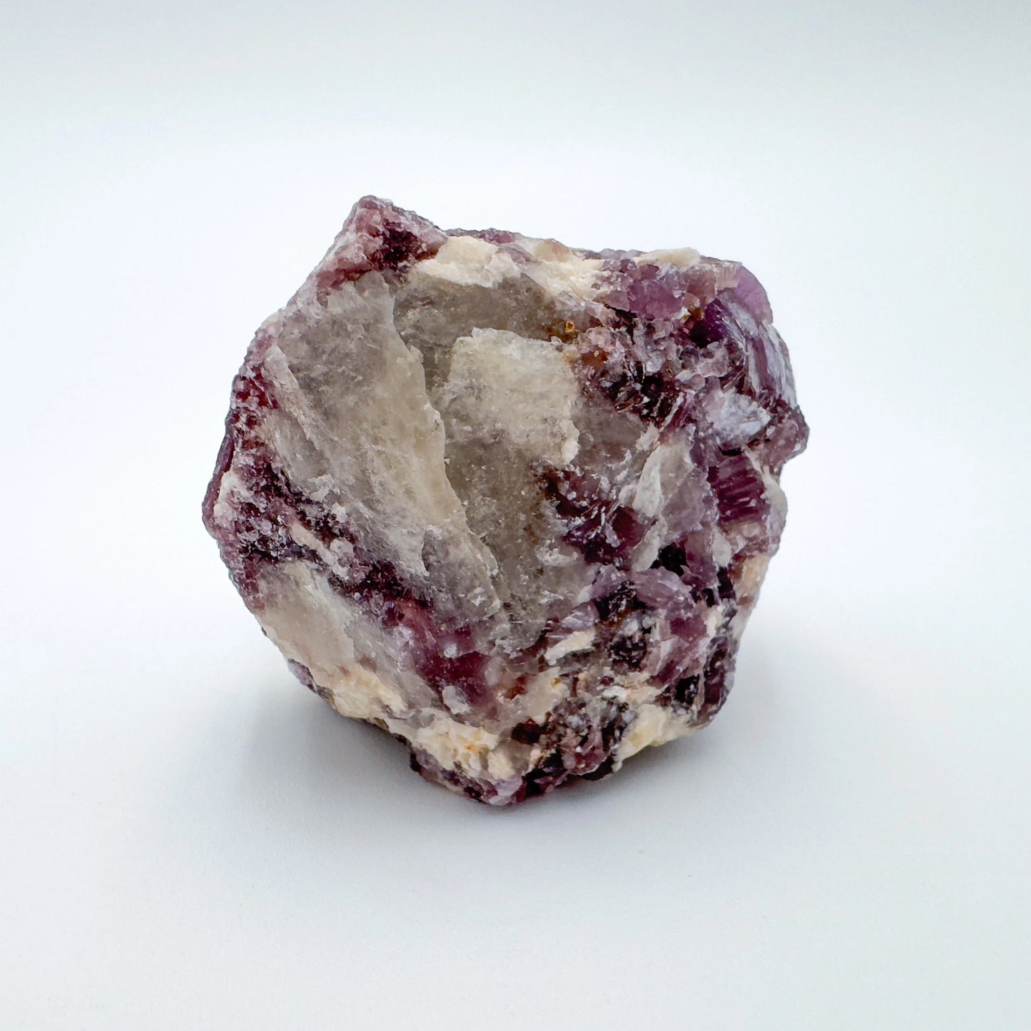 Close-up of Lepidolite raw crystal from Brazil, soothing wellness stone for Emotional Healing