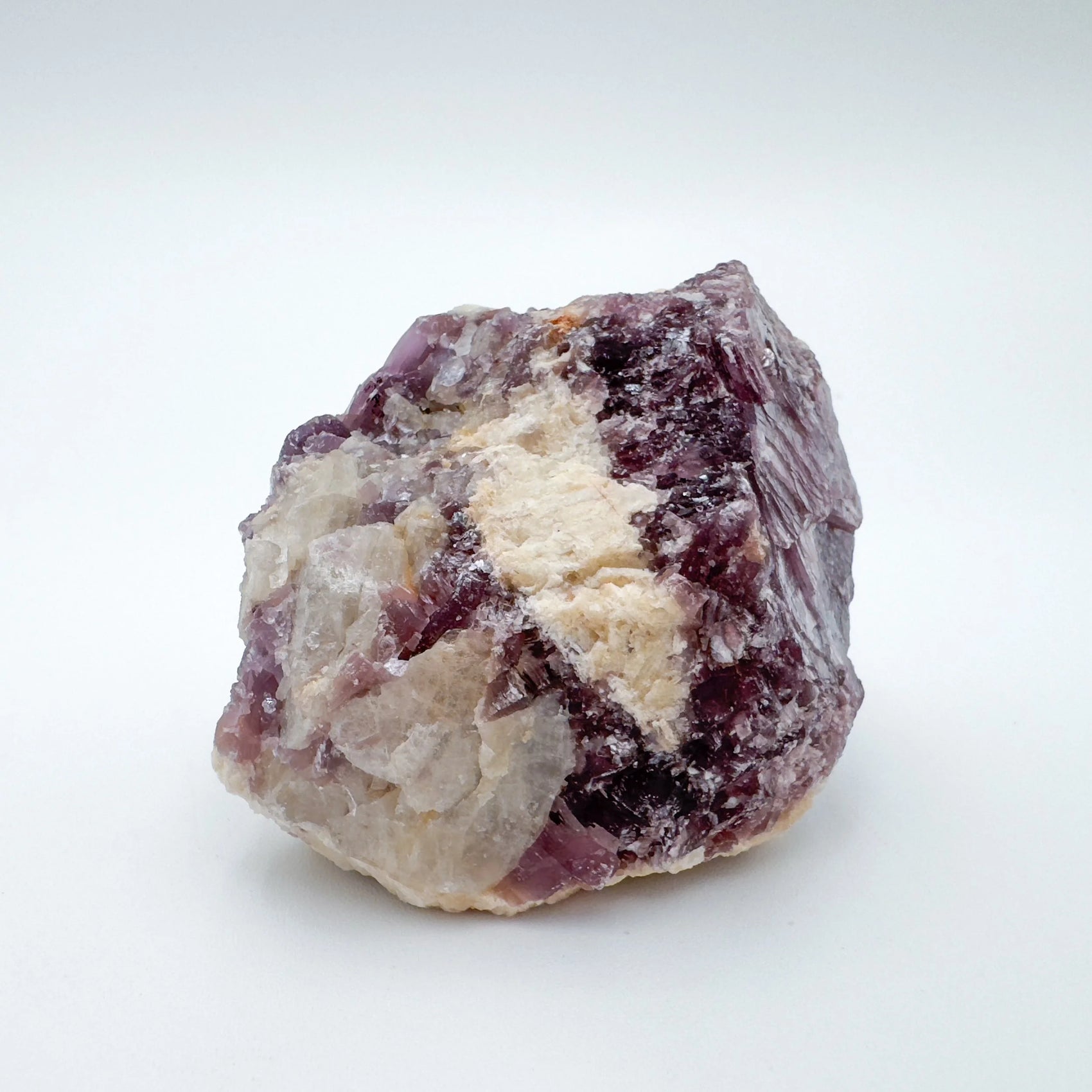 Aerial view of Lepidolite specimen, showing open form.