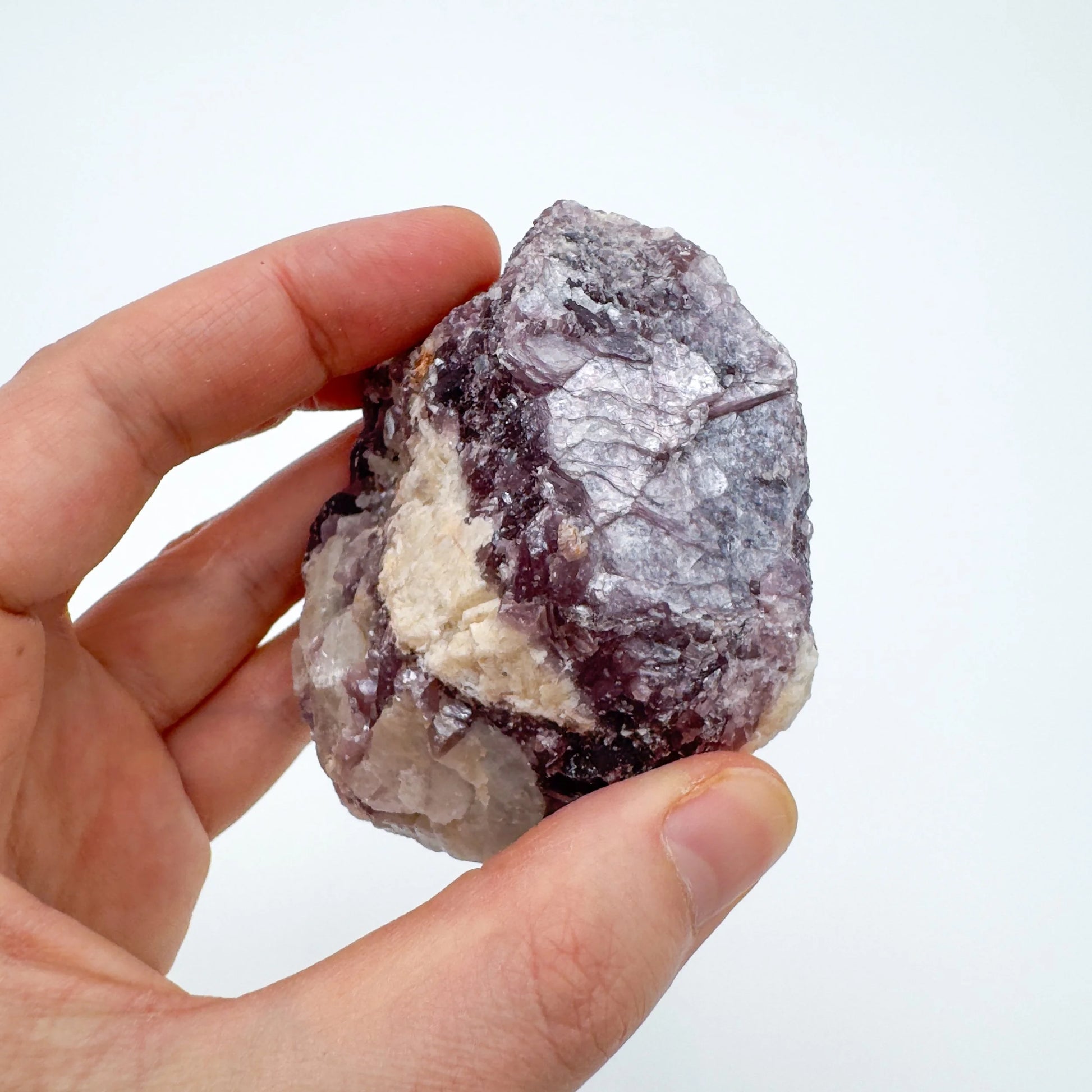 Lepidolite raw crystal in Purple, Pink tones from Brazil for Emotional Healing and Stress Relief
