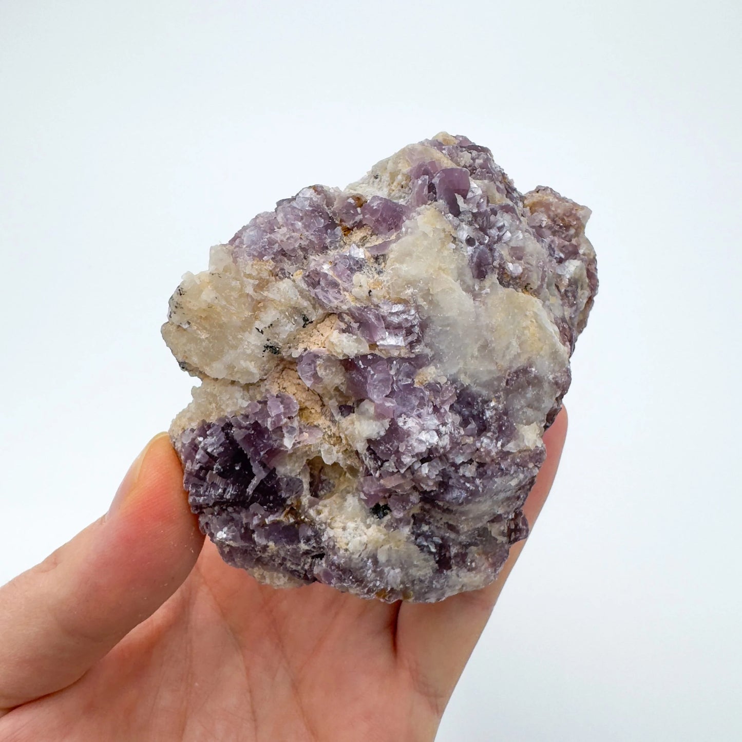 Full profile of Grade AA Lepidolite cluster ready to ship from Beyond Bohemian