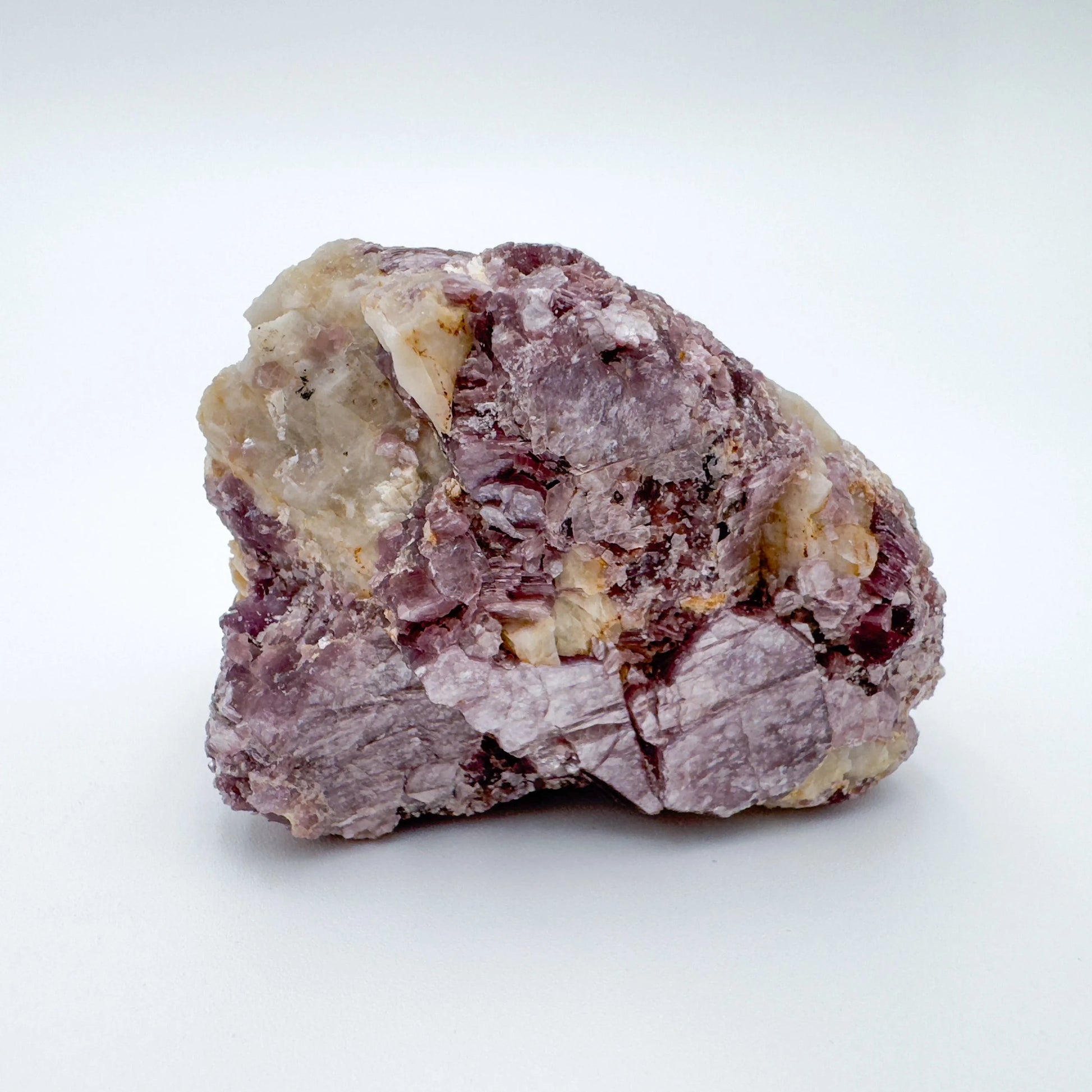Lifestyle view of a single Lepidolite specimen from Minas Gerais, Brazil.