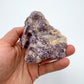 Back view of Grade AA Lepidolite cluster showing natural surface