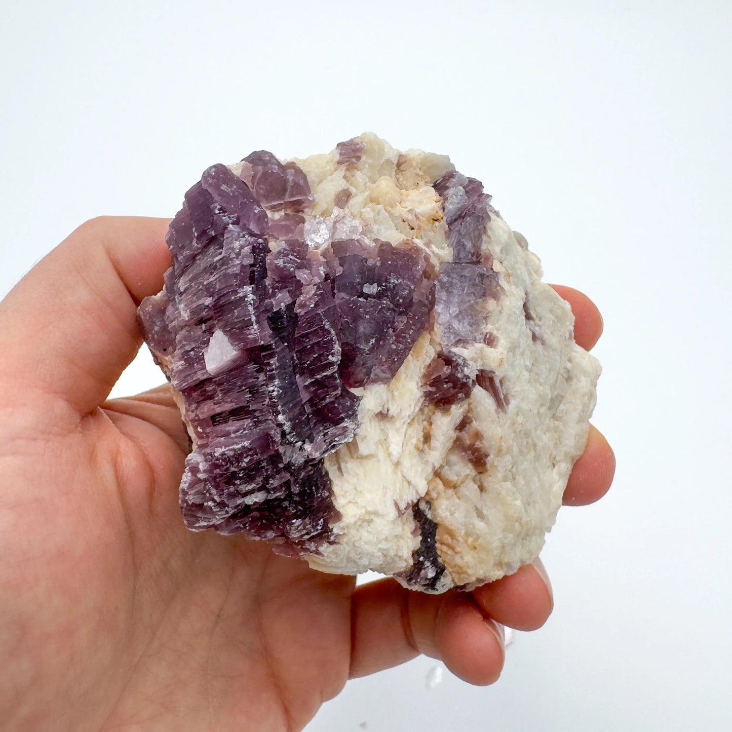 Full profile of Grade AA Lepidolite cluster ready to ship from Beyond Bohemian