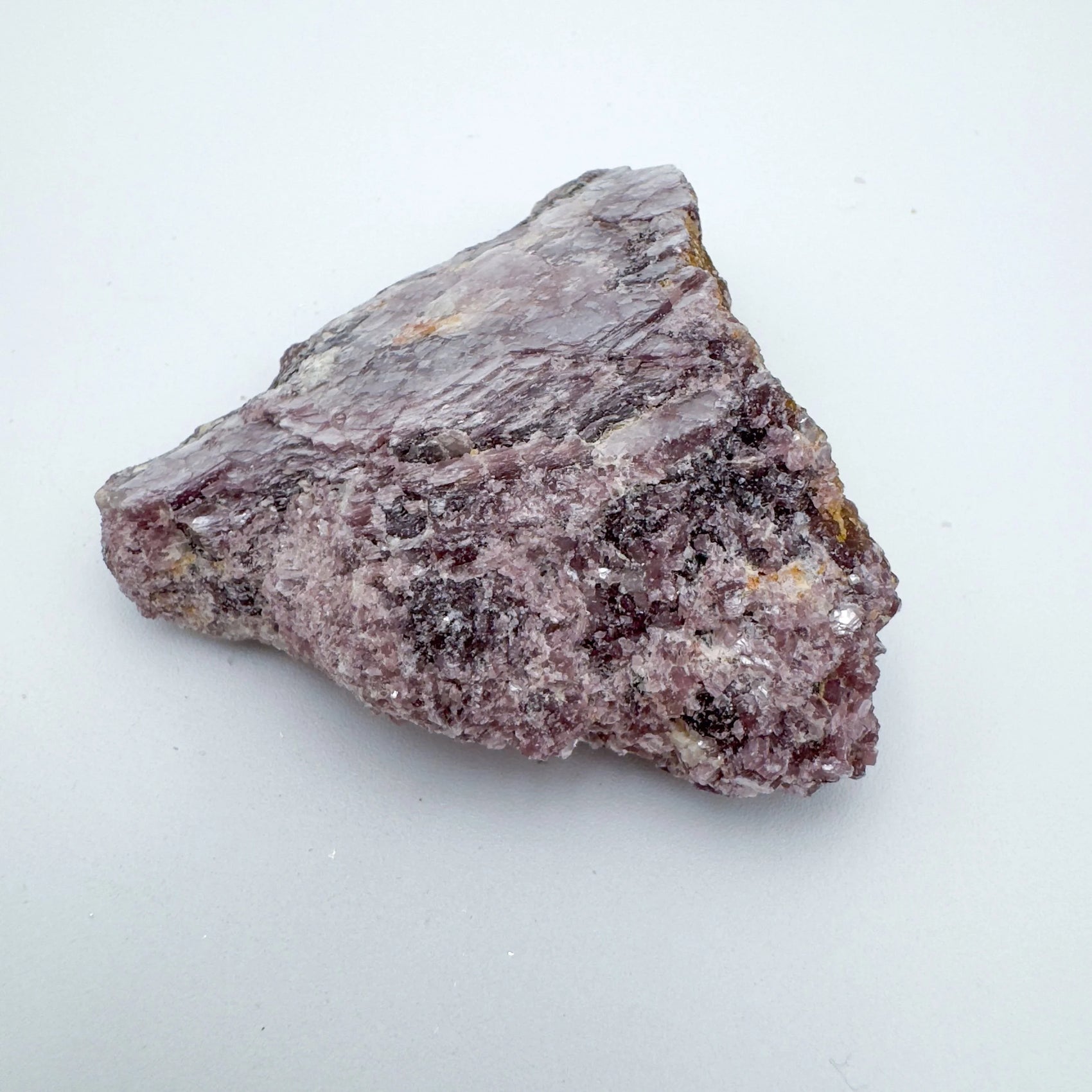 Opposite side of Grade AA Lepidolite specimen, Brazil-sourced, linked to Stress Relief.
