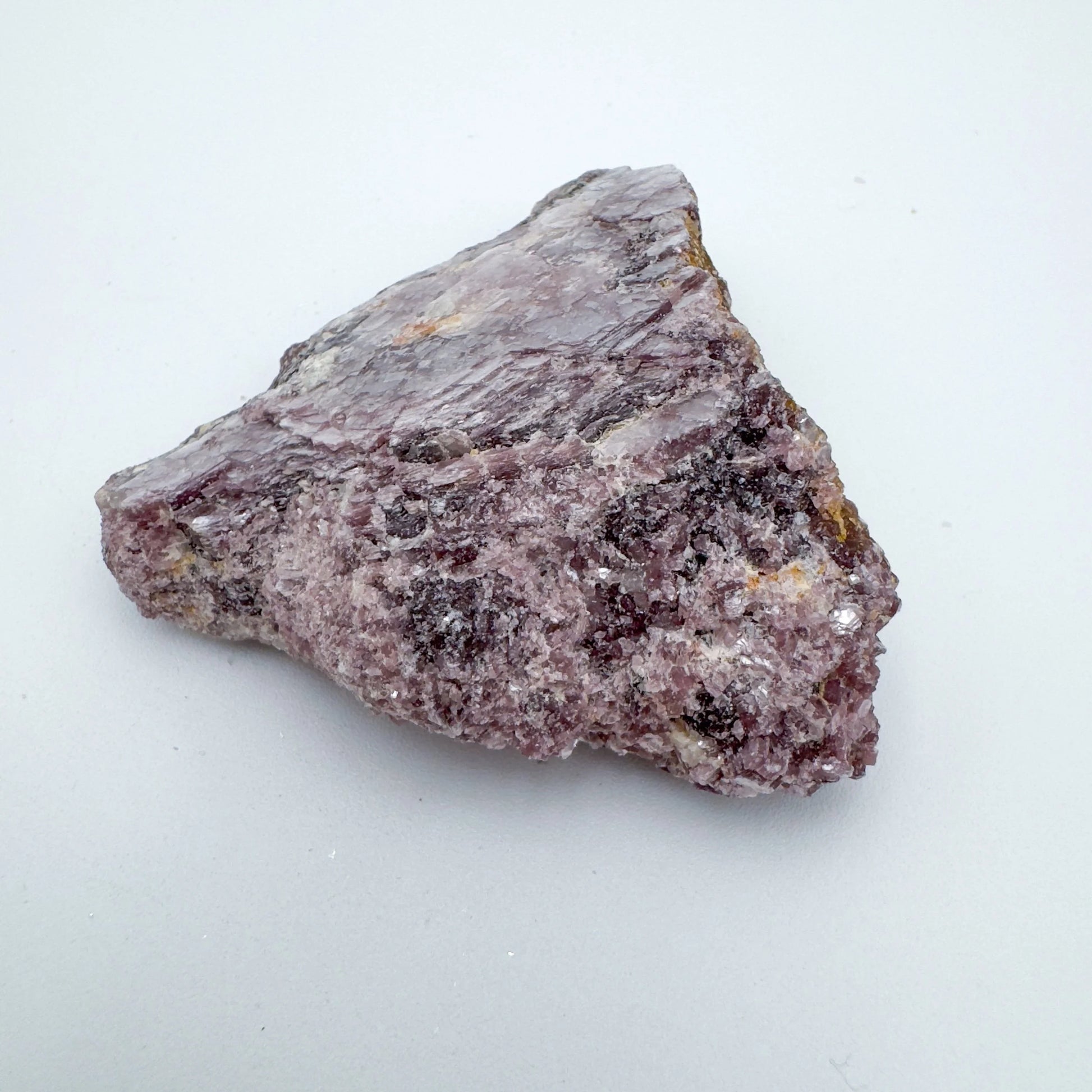 Opposite side of Grade AA Lepidolite specimen, Brazil-sourced, linked to Stress Relief.