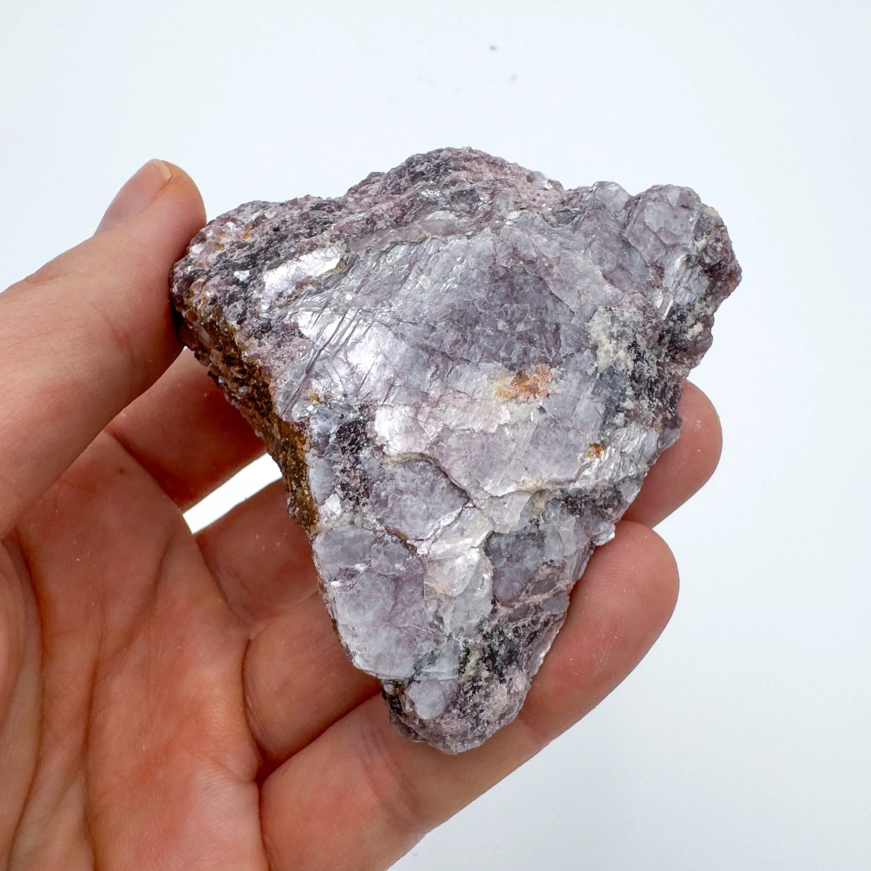 Full profile of Grade AA Lepidolite cluster ready to ship from Beyond Bohemian