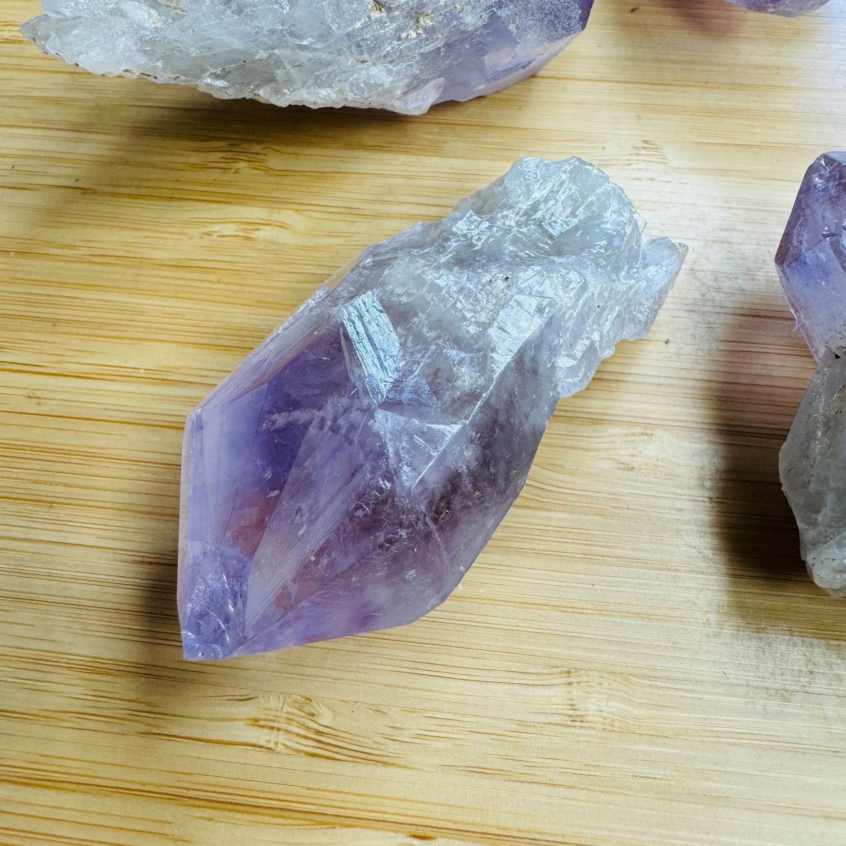 Base detail of Grade A Amethyst point