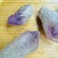 Alternate angle of Grade A Amethyst point showing overall shape