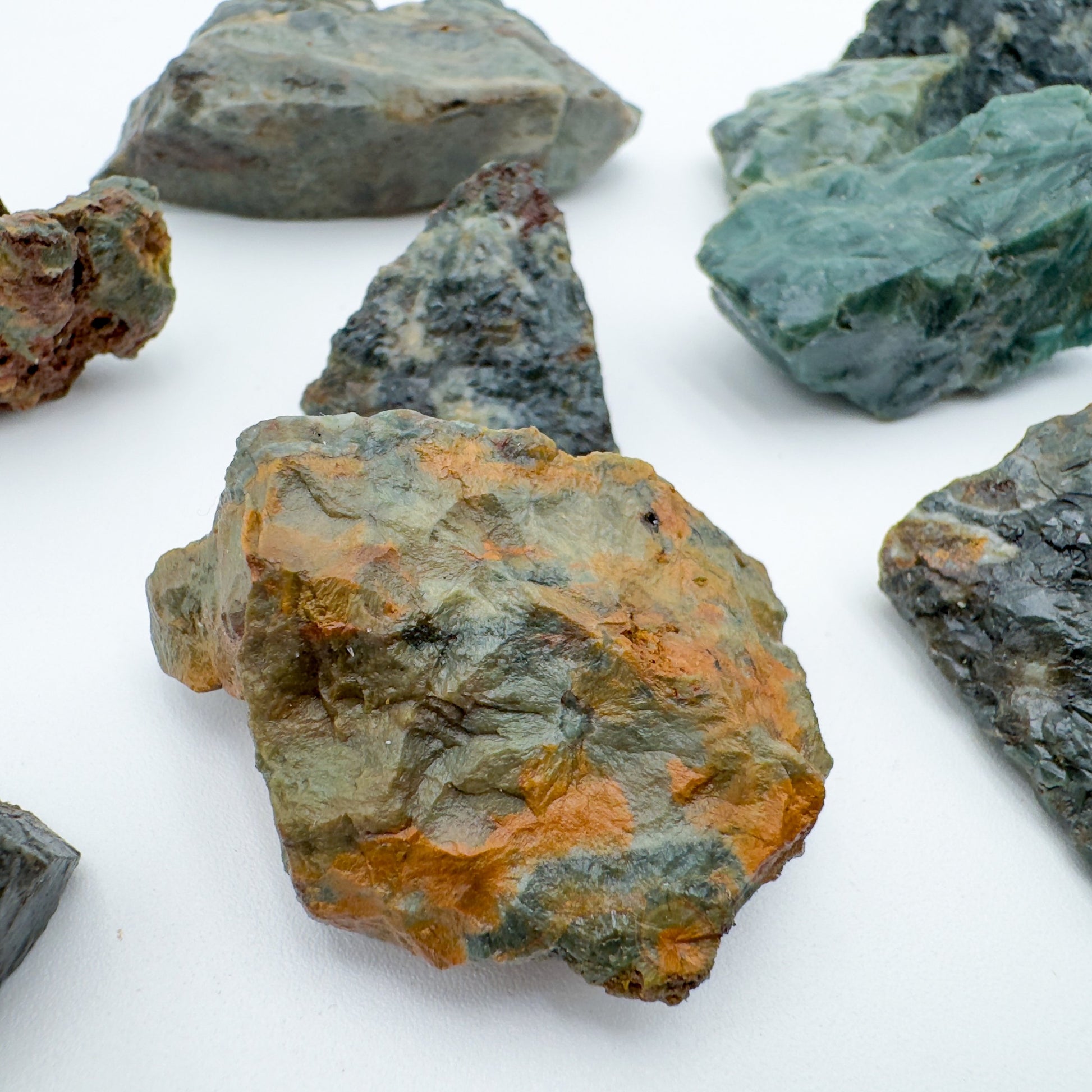 Handheld Ocean Jasper raw stone from Madagascar for meditation, Emotional Healing and Stress Relief