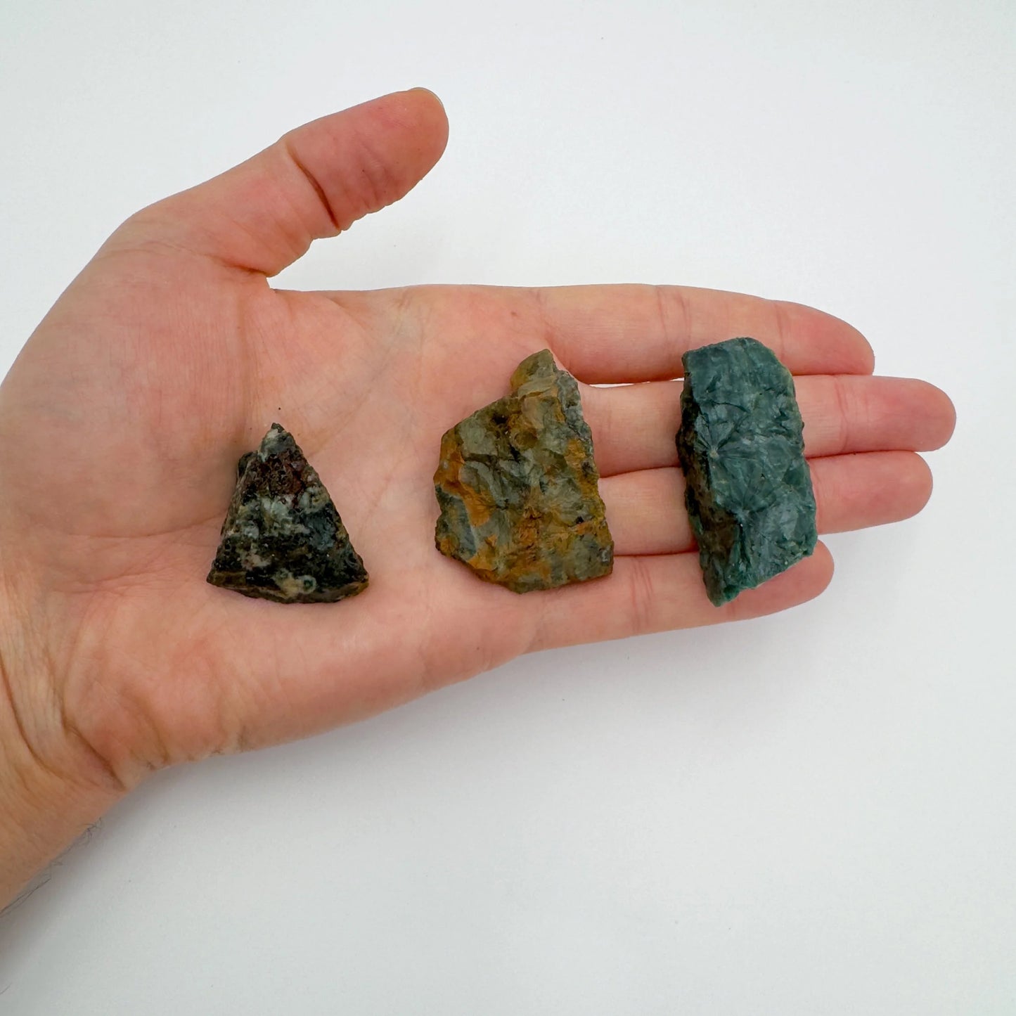 Handheld Ocean Jasper raw stone from Madagascar for meditation, Emotional Healing and Stress Relief