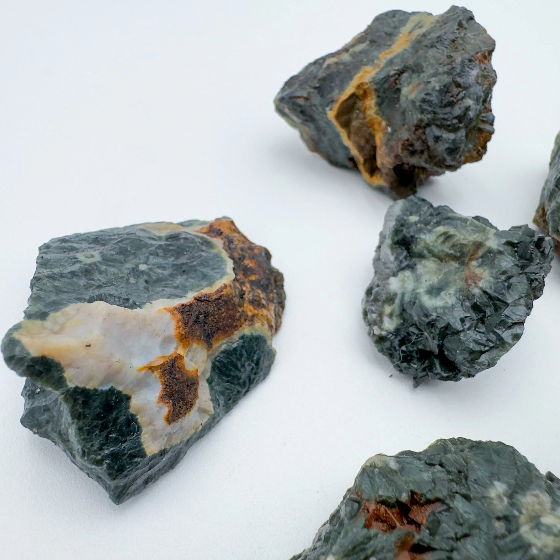 Ocean Jasper raw stones from Madagascar, Green, Pink stones for Emotional Healing