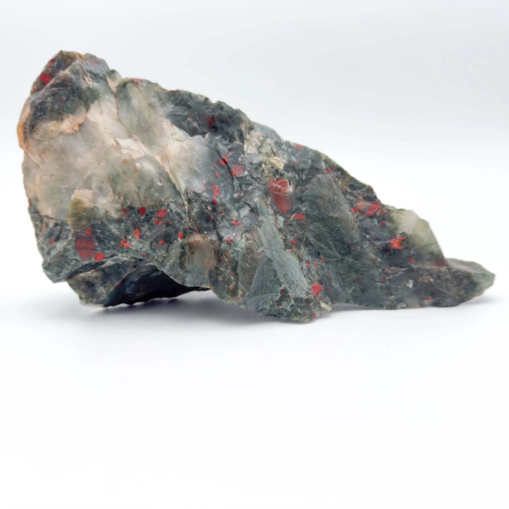 Full profile of Grade AA Bloodstone specimen ready to ship from Beyond Bohemian