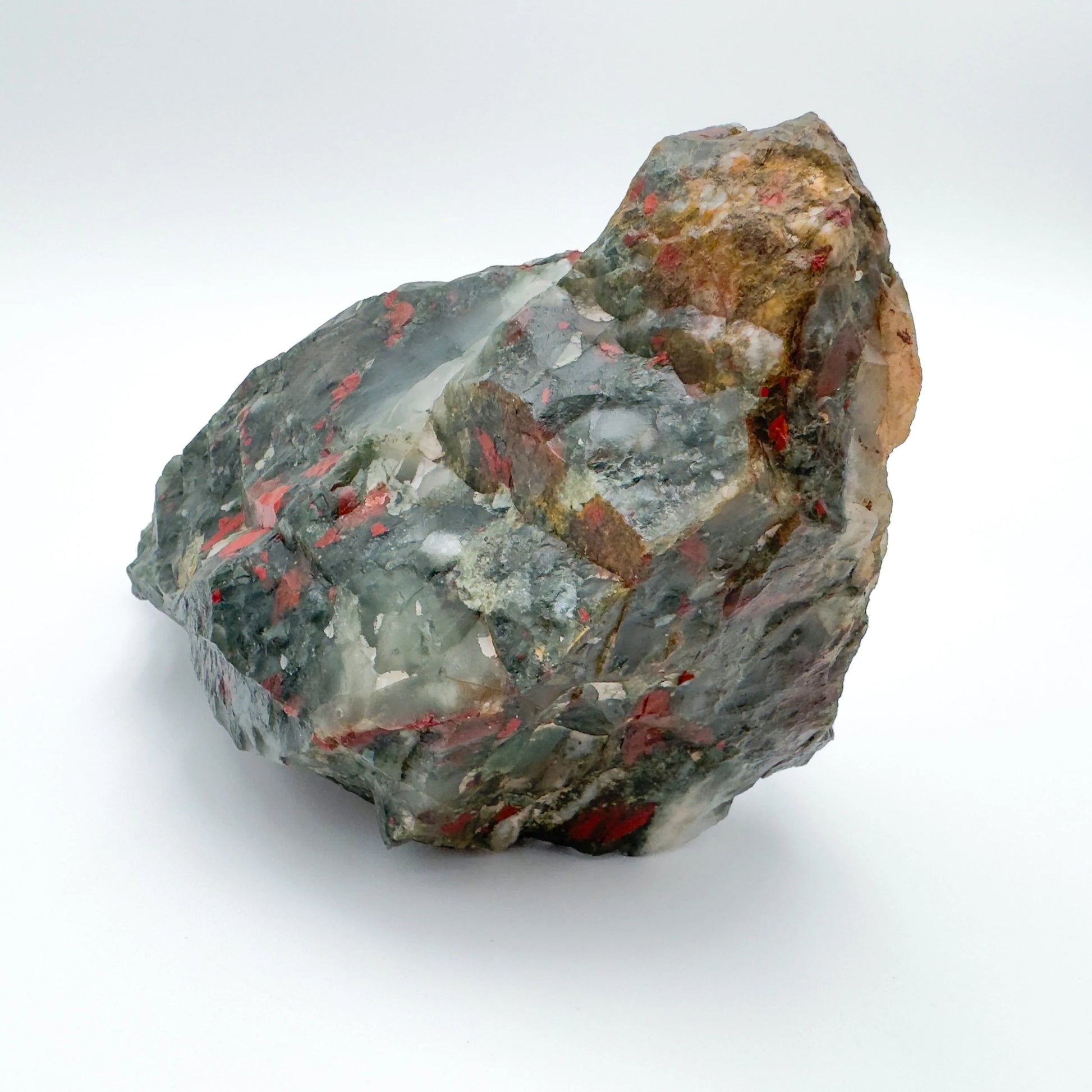 Full profile of Grade AA Bloodstone specimen ready to ship from Beyond Bohemian