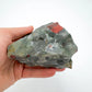 Detail shot of Grade AA Bloodstone specimen under natural light